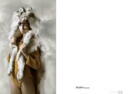wolf fur // stylist\'s own | yellow onepiece // marie-claude guay